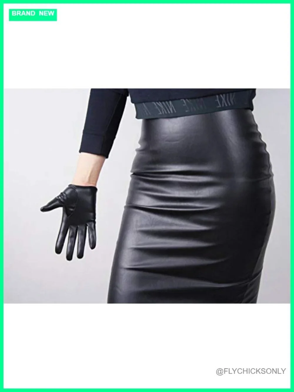 Faux Leather Half Palm Gloves for Cosplay Driving